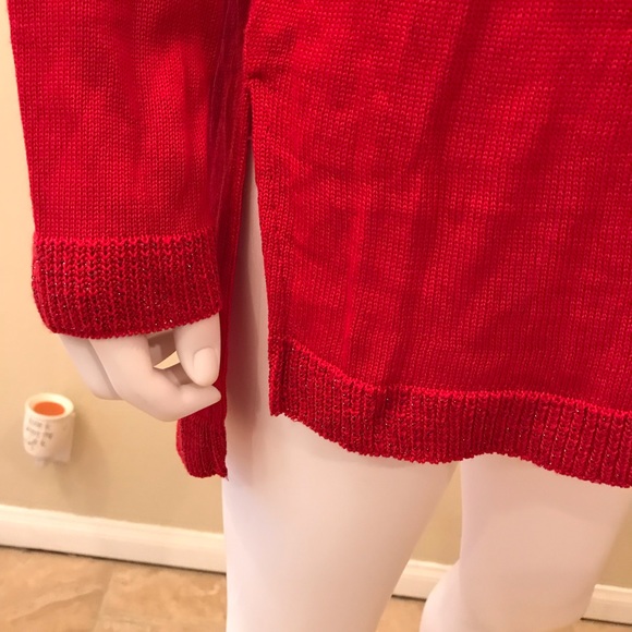 Apt 9 Red Tango Tunic Sweater With Infinity Scarf NEW Womens Plus Size 0X 14W - Picture 7 of 13